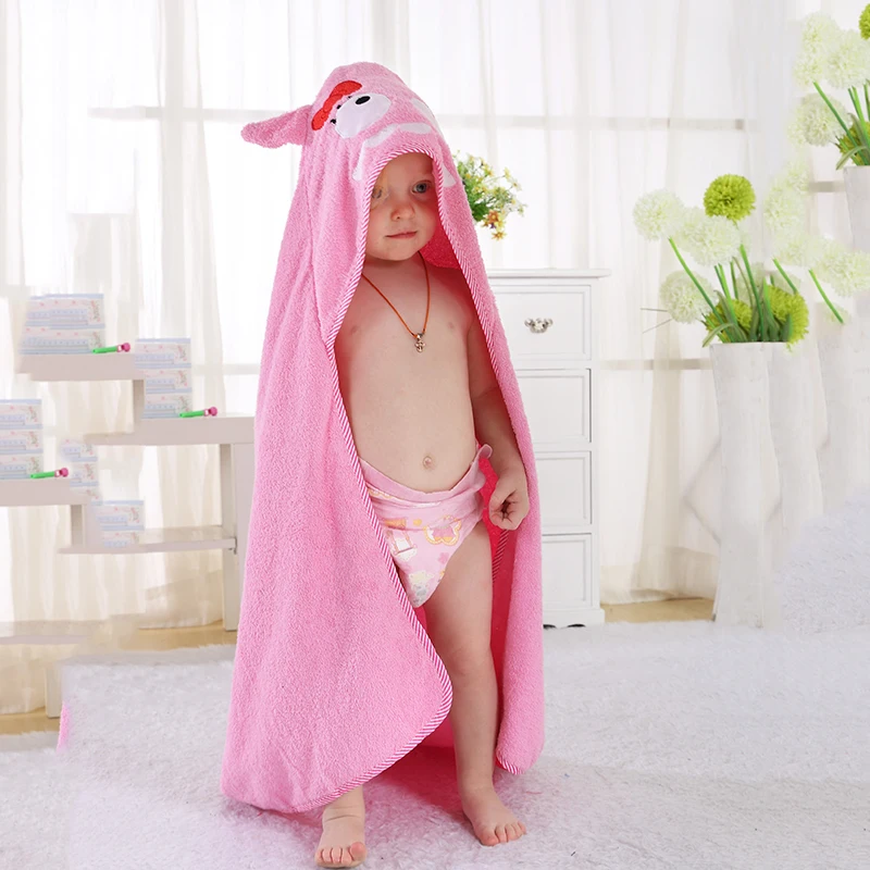 

Newborn Bath Towel Pink Monster Baby Hooded Bathrobe Soft Infant Bath Towel Baby Toddler Kids Towels Kids Nap Blankets Quilts