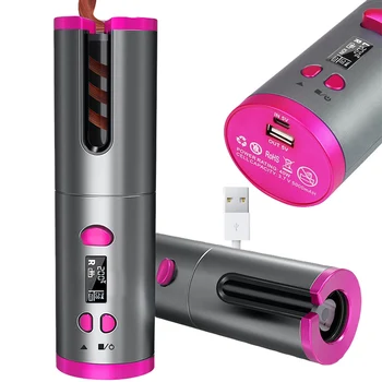 Unbound automatic hair curler curling iron wireless Cordless USB Rechargeable LED Temperature Display Ceramic Wave hair crimper
Unbound automatic hair curler curling iron wireless Cordless USB Rechargeable LED Temperature Display Ceramic Wave hair crimper