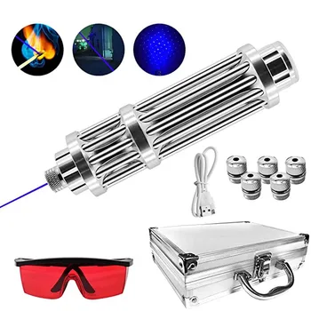 High Power Blue Laser pointer USB Rechargeable Built-in battery Laser Sight 10000m 5mw Adjustable Focus Lazer Burning Matches
High Power Blue Laser pointer USB Rechargeable Built-in battery Laser Sight 10000m 5mw Adjustable Focus Lazer Burning Matches