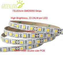 SMD5050 LED Strips IP20/IP65/IP67 Waterproof 72LEDs/m Single Color 17w/m DC12/24V Flexible Strips With 3 Years Warranties
SMD5050 LED Strips IP20/IP65/IP67 Waterproof 72LEDs/m Single Color 17w/m DC12/24V Flexible Strips With 3 Years Warranties