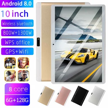 10 Inch HD Game Tablet Computer PC Android 8.0 Ten-Core GPS WIFI Dual Camera Tablet Pad Support Dual Sim Card