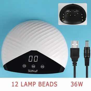 Nail Phototherapy Machine 12LED 36W Intelligent Induction Led Uv Nail Lamp Fast Roasting Dry Nail Polish Glue Nail Baking
Nail Phototherapy Machine 12LED 36W Intelligent Induction Led Uv Nail Lamp Fast Roasting Dry Nail Polish Glue Nail Baking