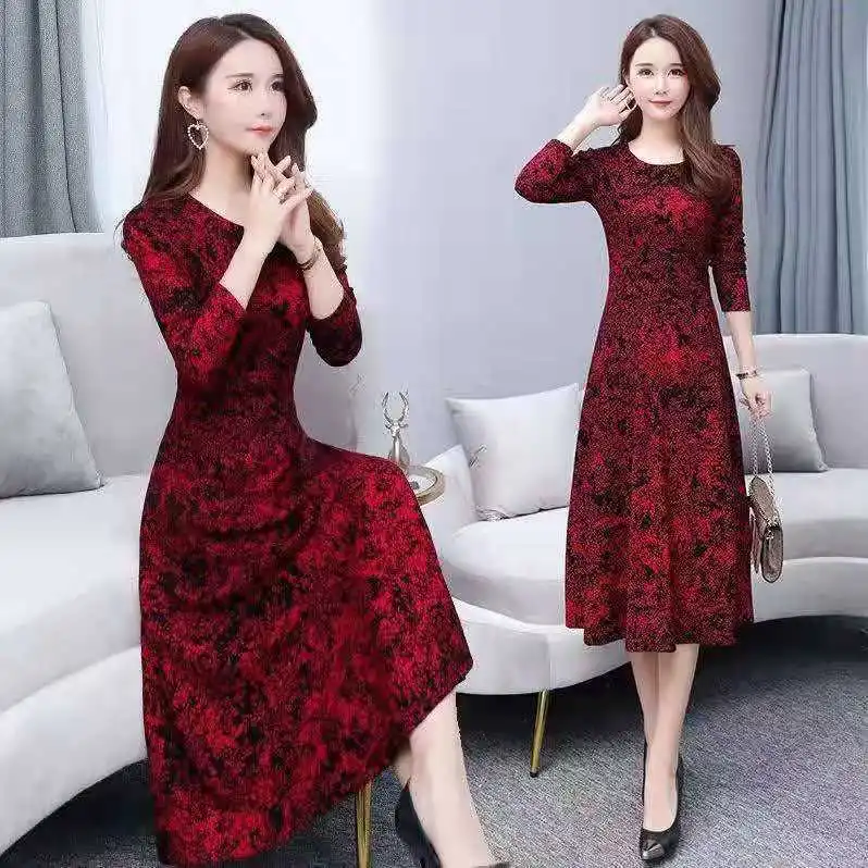 2019 Spring And Autumn New Style Lady Lady Dress Mid-length Middle-aged Women's Long-Sleeve High-End Western Style Skirt
2019 Spring And Autumn New Style Lady Lady Dress Mid-length Middle-aged Women's Long-Sleeve High-End Western Style Skirt