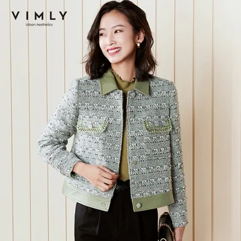 Vimly Striped Short Jacket For Women Vintage Turn Down Collar Single Breasted Wool Coat Casual Female Overcoat F2921 
Vimly Striped Short Jacket For Women Vintage Turn Down Collar Single Breasted Wool Coat Casual Female Overcoat F2921