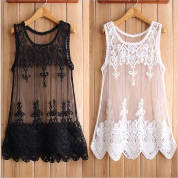Summer Women Wild Flowers Blouse Embroidered Lace Mesh Gauze Vest Bottoming Shirt
Summer Women Wild Flowers Blouse Embroidered Lace Mesh Gauze Vest Bottoming Shirt