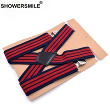 Wide Suspenders Men Wide Braces Red Striped Suspender for Men 4 Clips X Back Elastic Business Male Shirt Suspenders 120cm*5cm
Wide Suspenders Men Wide Braces Red Striped Suspender for Men 4 Clips X Back Elastic Business Male Shirt Suspenders 120cm*5cm