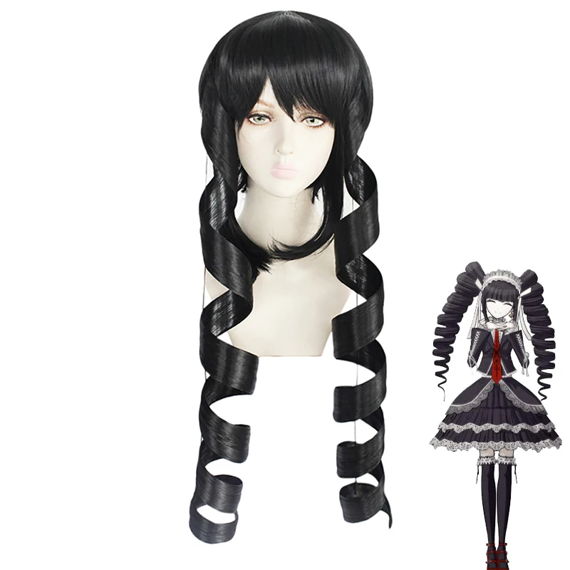Женский парик для косплея Danganronpa Celestia Ludenberg, черный длинный кудрявый парик, парики из синтетических волос Yasuhiro Taeko
Женский парик для косплея Danganronpa Celestia Ludenberg, черный длинный кудрявый парик, парики из синтетических волос Yasuhiro Taeko