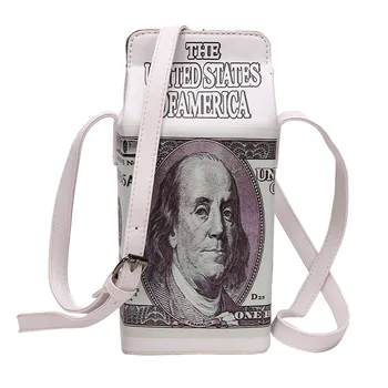 Dollar Pattern Milk Box Design Handbags For Women 2020 Trend Small PU Leather Crossbody Bags Shoulder Chain Bag
Dollar Pattern Milk Box Design Handbags For Women 2020 Trend Small PU Leather Crossbody Bags Shoulder Chain Bag