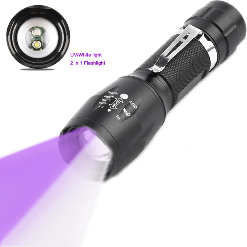 ETONTECK 2in1 UV Flashlight LED Linternas Torch 395nm Ultraviolet Urine Detector for Camping Carpet Pet Urine Catch Scorpions
ETONTECK 2in1 UV Flashlight LED Linternas Torch 395nm Ultraviolet Urine Detector for Camping Carpet Pet Urine Catch Scorpions