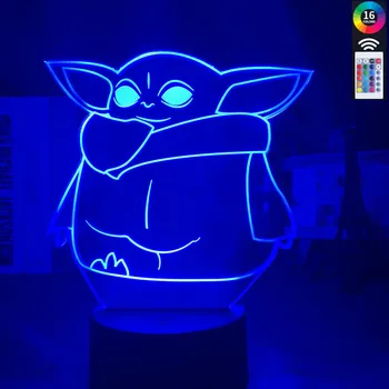 3d nightlights Cute Star Wars Baby Yoda Night Light Led Color Changing Touch Sensor for Kids Bedroom Decor Light Table lamps
3d nightlights Cute Star Wars Baby Yoda Night Light Led Color Changing Touch Sensor for Kids Bedroom Decor Light Table lamps