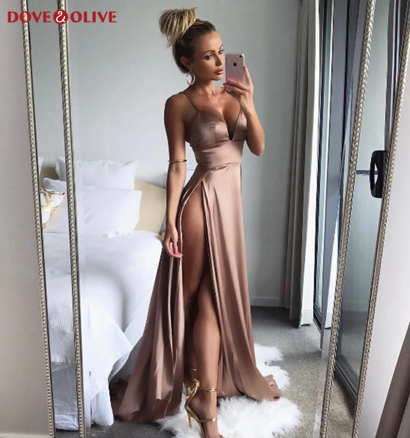2020 Deep Pink High Split Sexy Mermaid Prom Dresses V-Neck Spaghetti Straps Formal Party Backless Evening Gowns vestidos de gala
2020 Deep Pink High Split Sexy Mermaid Prom Dresses V-Neck Spaghetti Straps Formal Party Backless Evening Gowns vestidos de gala
