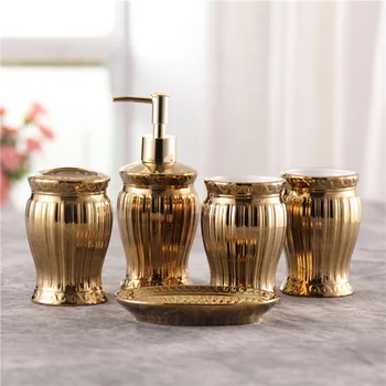 Home Decoration Toilet Storage with a Luxury Accessory Gold Ceramic Bracket, Toothbrush and Toothpaste Jet Machine
Home Decoration Toilet Storage with a Luxury Accessory Gold Ceramic Bracket, Toothbrush and Toothpaste Jet Machine