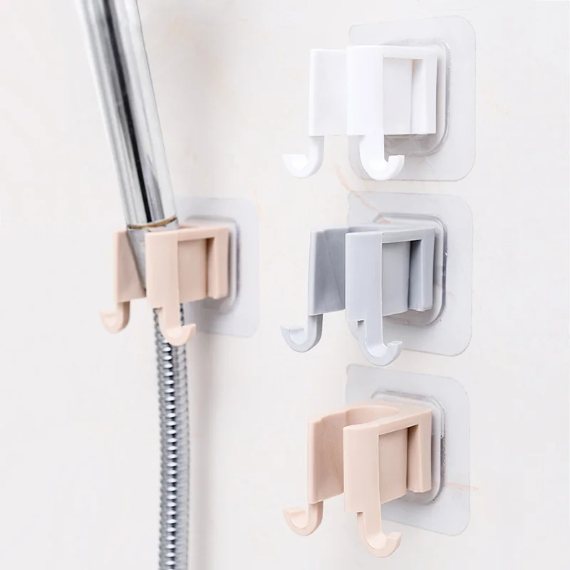 Shower Holder Bathroom Accessories Sprinkler With Hook Multipurpose Self-Adhesive Showerhead Bracket Random Color | Обустройство дома