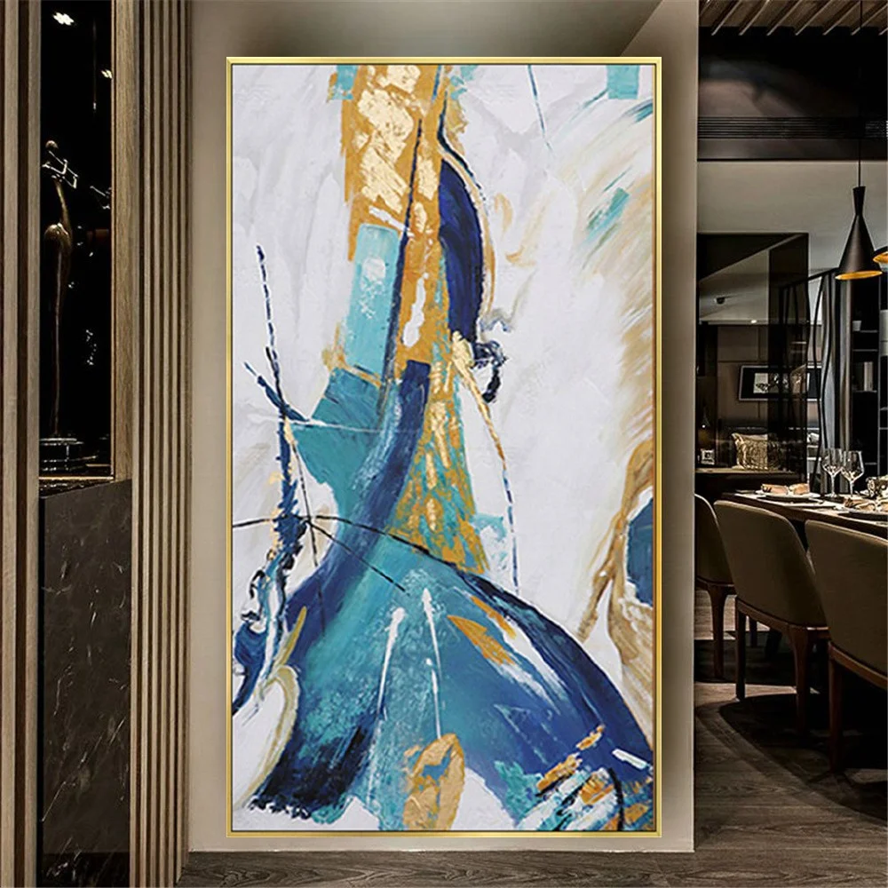 Best wall Art Blue Gray Yellow Texture Abstract Oil Painting on Canvas Handmade wall Painting for Home Decor gold mural Artwork 
Best wall Art Blue Gray Yellow Texture Abstract Oil Painting on Canvas Handmade wall Painting for Home Decor gold mural Artwork