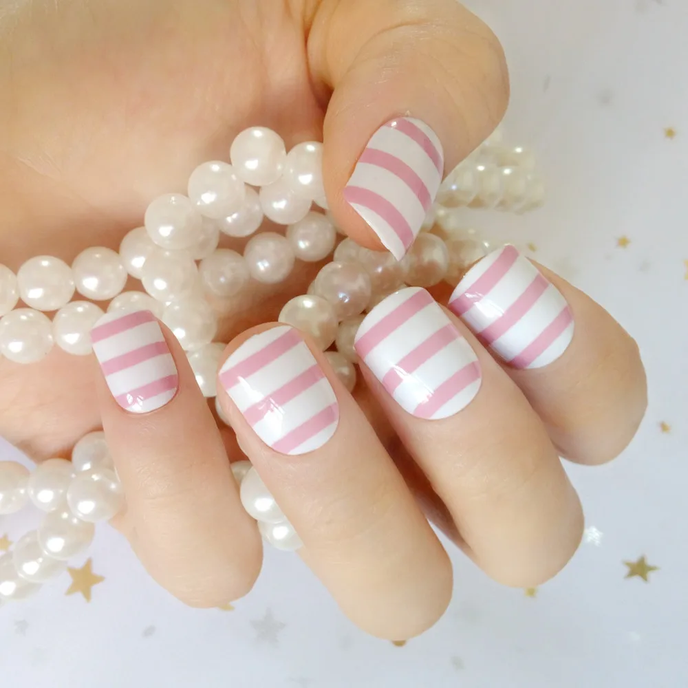 24 Pcs Artificial Finger Fake Nails White Purple Stripe False Nails With Design DIY Nail Art Tips 28#
24 Pcs Artificial Finger Fake Nails White Purple Stripe False Nails With Design DIY Nail Art Tips 28#