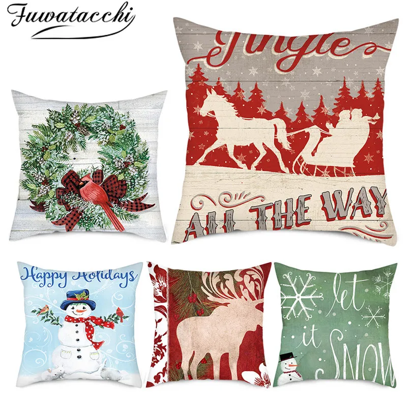 Fuwatacchi Christmas Pillow Covers Polyester Cushion Cover Sofa Throw Pillowcase Decoration Pillow Cases for Home Sofa 45cmX45cm
Fuwatacchi Christmas Pillow Covers Polyester Cushion Cover Sofa Throw Pillowcase Decoration Pillow Cases for Home Sofa 45cmX45cm