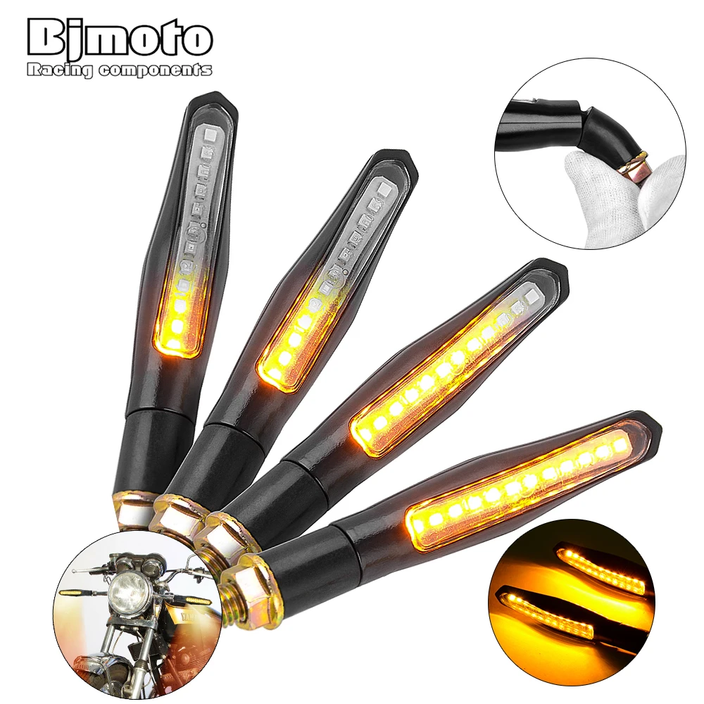 2PCS LED Turn Signals Light Motorcycle Indicator Light Flowing Water Lighting Amber Light LED Flicker Bendable Tail Indicator
2PCS LED Turn Signals Light Motorcycle Indicator Light Flowing Water Lighting Amber Light LED Flicker Bendable Tail Indicator