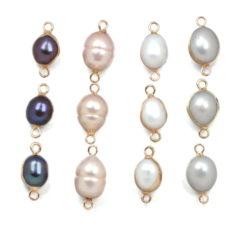 5Pcs Spherical Pearls Natural Freshwater Pearl Connector Pendants for Necklace DIY Bracelet Jewelry Making 8x16-10x18mm
5Pcs Spherical Pearls Natural Freshwater Pearl Connector Pendants for Necklace DIY Bracelet Jewelry Making 8x16-10x18mm