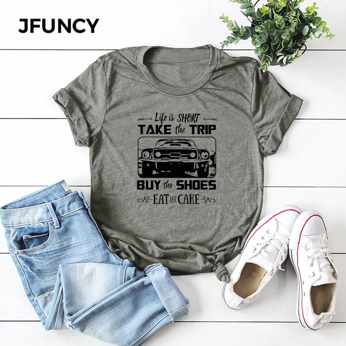 JFUNCY Summer Plus Size Women T-Shirts Harajuku Retro Cars Printed 100% Cotton Casual Short Sleeve Tshirt Woman Tee Tops Shirts
JFUNCY Summer Plus Size Women T-Shirts Harajuku Retro Cars Printed 100% Cotton Casual Short Sleeve Tshirt Woman Tee Tops Shirts