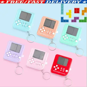 Mini Video Game Console Tetris Machine 26 in 1 Child Portable Puzzle Game Toy Gamer Keychain Retro Game Juegos Consola Games