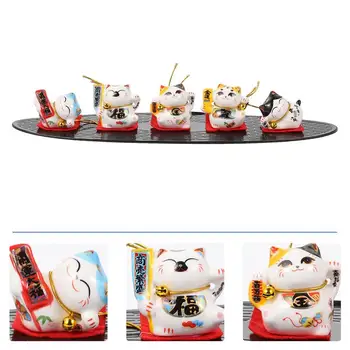 1PC Lovely Cat Ornament Fortune Waving Arm Cat Statue Figure Adornment for Car Decor 
1PC Lovely Cat Ornament Fortune Waving Arm Cat Statue Figure Adornment for Car Decor