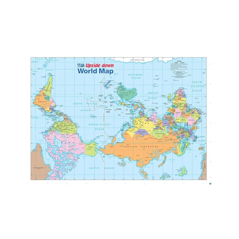 150x100cm The World Map Upside Down Non-woven Waterproof Map without National Flag For Beginner
150x100cm The World Map Upside Down Non-woven Waterproof Map without National Flag For Beginner