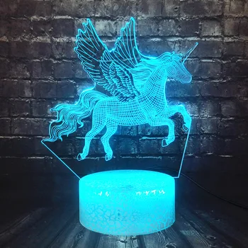 Night Light For Girl Bedroom The Wing unicorn 3D Optical LED Table Mood Lamp with Smart Touch 7 Color Change Holiday Kids Toy
Night Light For Girl Bedroom The Wing unicorn 3D Optical LED Table Mood Lamp with Smart Touch 7 Color Change Holiday Kids Toy