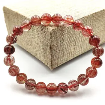 7mm Natural Red Hair Rutilated Quartz Crsytal Bracelet Women Men Cat Eye Stone Gift Round Beads Fashion Bracelet Jewelry AAAAA
7mm Natural Red Hair Rutilated Quartz Crsytal Bracelet Women Men Cat Eye Stone Gift Round Beads Fashion Bracelet Jewelry AAAAA