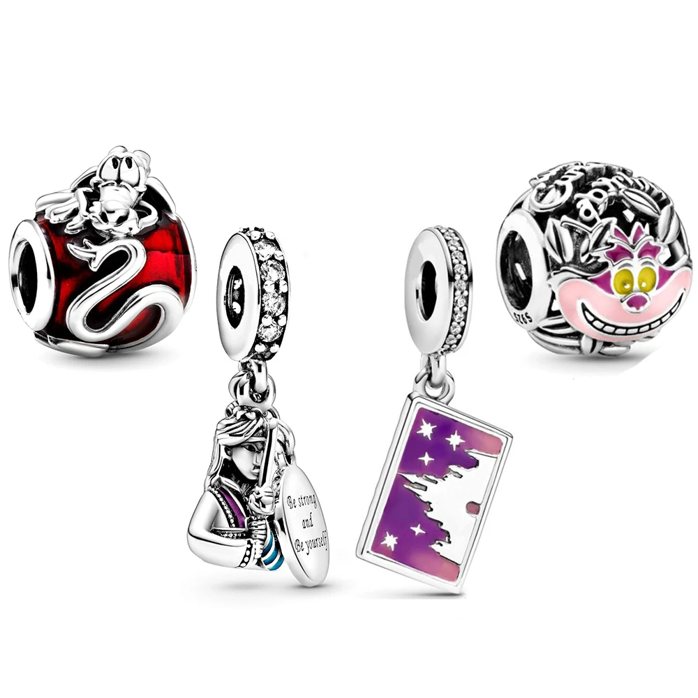 NEW-2020-100-925-Sterling-Silver-Spring-Collection-Mulan-Mushu-Parks-Dangle-Charm-Fit-Diy-Women