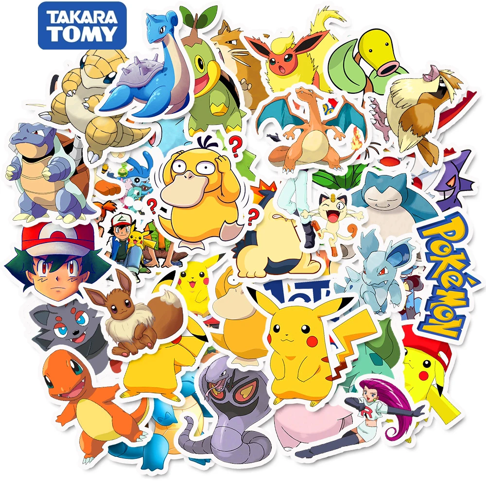 50pcs/Pack Pokemon Stickers Waterproof Cartoon Pikachu Skateboard Suitcase Guitar Luggage Laptop Phone Classic Toys
50pcs/Pack Pokemon Stickers Waterproof Cartoon Pikachu Skateboard Suitcase Guitar Luggage Laptop Phone Classic Toys