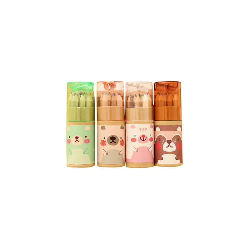 12 Pcs / box Lovely Bear Cartoon Mini Colored Pencil with pencil sharpener Wooden Painting Colored Pencils student pencil gift
12 Pcs / box Lovely Bear Cartoon Mini Colored Pencil with pencil sharpener Wooden Painting Colored Pencils student pencil gift