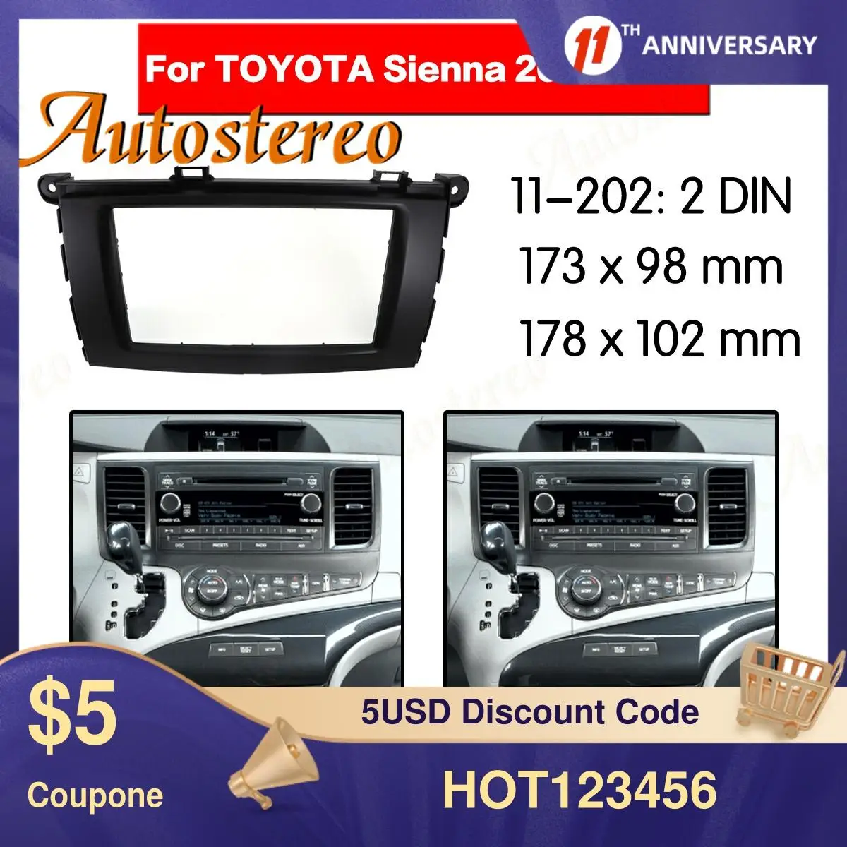 Рамка Верхняя панель радио Fascia Для Toyota Sienna 2010 2011 2012 2013 2014 стерео Fascia приборная панель CD установочный комплект рамы
Рамка Верхняя панель радио Fascia Для Toyota Sienna 2010 2011 2012 2013 2014 стерео Fascia приборная панель CD установочный комплект рамы