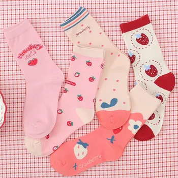 Women Soft Sock Cartoon Ladies Fruit Strawberry Printed Socks Woman Crew Casual Cotton Sox Girls Winter Trendy Sweet Skarpetki
Women Soft Sock Cartoon Ladies Fruit Strawberry Printed Socks Woman Crew Casual Cotton Sox Girls Winter Trendy Sweet Skarpetki