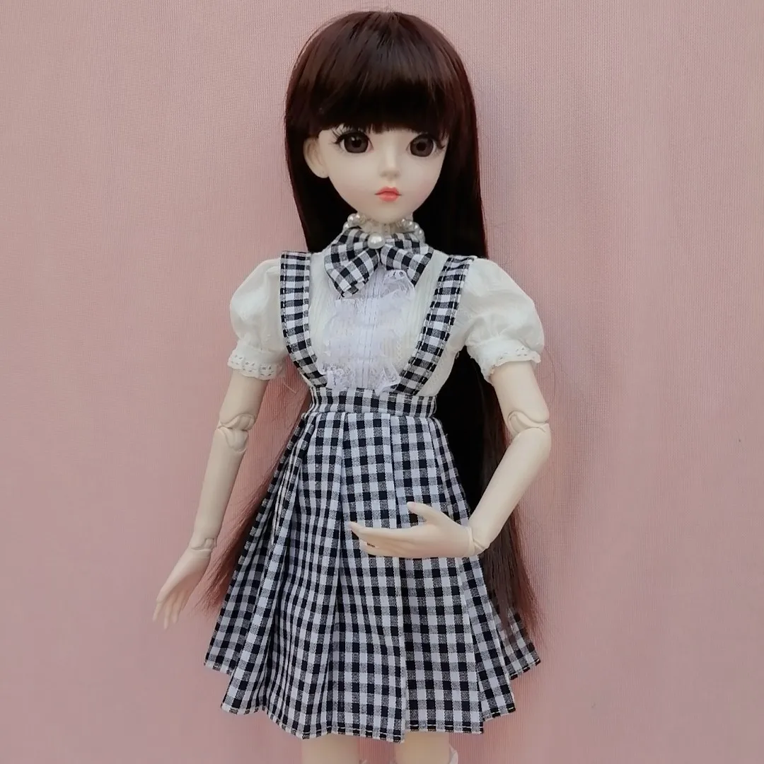 Одежда для куклы BJD SD, 3 точки, 60 см, одежда для куклы, Модная белая рубашка, черная клетчатая юбка на лямках в сложенном виде
Одежда для куклы BJD SD, 3 точки, 60 см, одежда для куклы, Модная белая рубашка, черная клетчатая юбка на лямках в сложенном виде