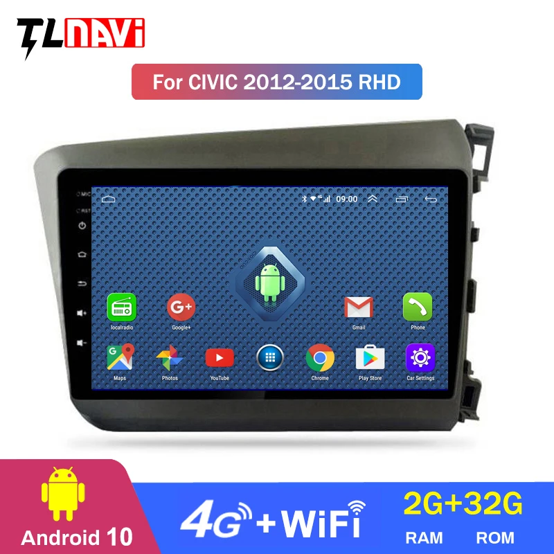 4G LTE 2G RAM 9 дюймов android 10 Автомобильная Мультимедийная система gps навигации для RHD