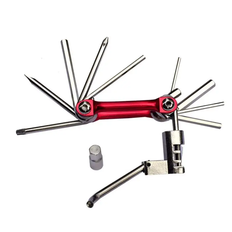 11 in 1 Bicycle multifunction tool kits multitool tire Repair Tool Set with screwdriver Chain Rivet Extractor for MTB Road Bike
11 in 1 Bicycle multifunction tool kits multitool tire Repair Tool Set with screwdriver Chain Rivet Extractor for MTB Road Bike