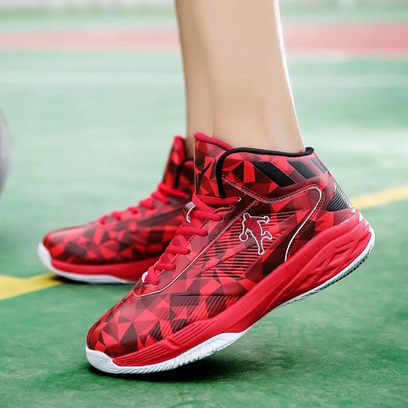 Homem de alta qualidade sapatos de basquete casal amortecimento leve ginásio treinamento tênis anti-skid respirável masculino esportes ao ar livre sapatos Homem de alta qualidade sapatos de basquete casal amortecimento leve ginásio treinamento tênis anti-skid respirável masculino esportes ao ar livre sapatos