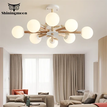Nordic Glass Wood Chandelier Lighting Modern Minimalist Led Chandelier Living Room Bedroom decorLustre Light Fixtures Luminaria
Nordic Glass Wood Chandelier Lighting Modern Minimalist Led Chandelier Living Room Bedroom decorLustre Light Fixtures Luminaria