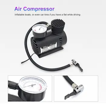 Mini Air Compressor Electric Pump ABS Automotive Durable Vehicle Air Pump 300 PSI Tire Inflator Pump DC 12V Car Parts
Mini Air Compressor Electric Pump ABS Automotive Durable Vehicle Air Pump 300 PSI Tire Inflator Pump DC 12V Car Parts