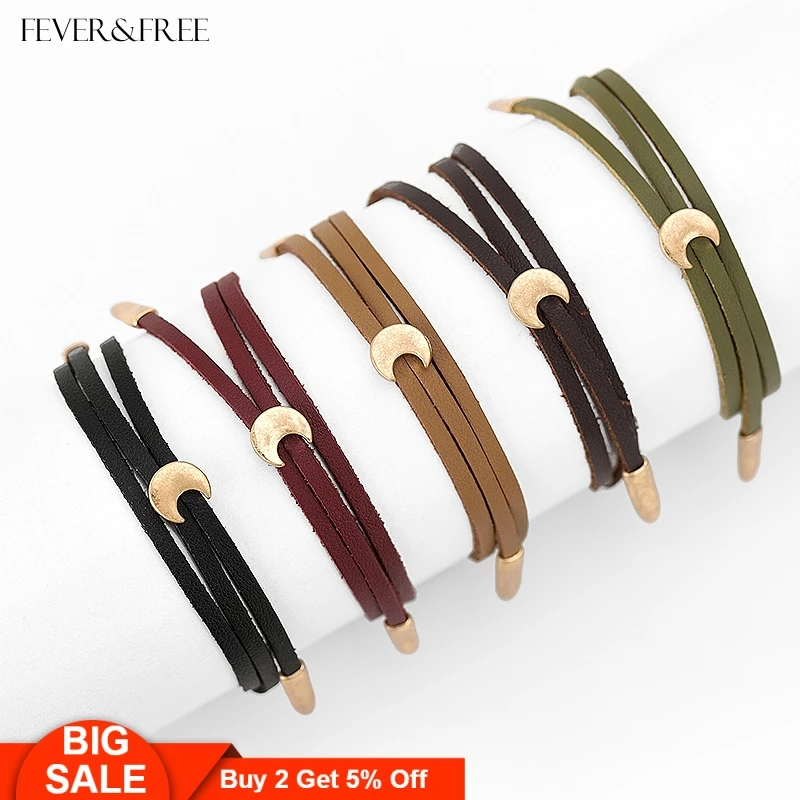 Fever&Free 5 Colors Simple Leather Bracelets Bohemia Delicate Bracelets & Bangles For Women Accessories Pulseras Mujer Moda 2019
Fever&Free 5 Colors Simple Leather Bracelets Bohemia Delicate Bracelets & Bangles For Women Accessories Pulseras Mujer Moda 2019