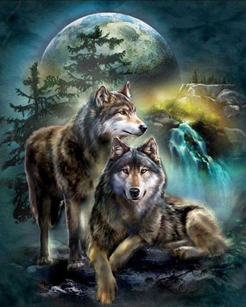 New Style 5D Diamond Painting Full Drill Square&Round Animal Diamond Embroidery Rhinestones Pictures Diamond Mosaic Moon Wolf
New Style 5D Diamond Painting Full Drill Square&Round Animal Diamond Embroidery Rhinestones Pictures Diamond Mosaic Moon Wolf