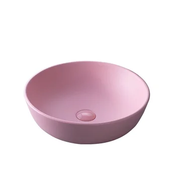 Pink Counter Basin Wash Basin Round Ceramic Household Wash Basin Bathroom Art Simple Bathroom Small Vessel
Pink Counter Basin Wash Basin Round Ceramic Household Wash Basin Bathroom Art Simple Bathroom Small Vessel