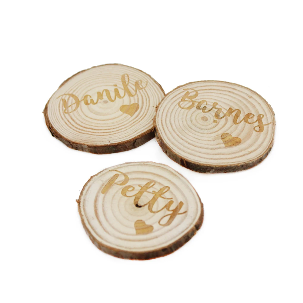 30PCS Personalized Engraved Nature Wood Table Place Name Cards Natural Wood Log Slices Discs Crafts Wedding Centerpieces Decor
30PCS Personalized Engraved Nature Wood Table Place Name Cards Natural Wood Log Slices Discs Crafts Wedding Centerpieces Decor