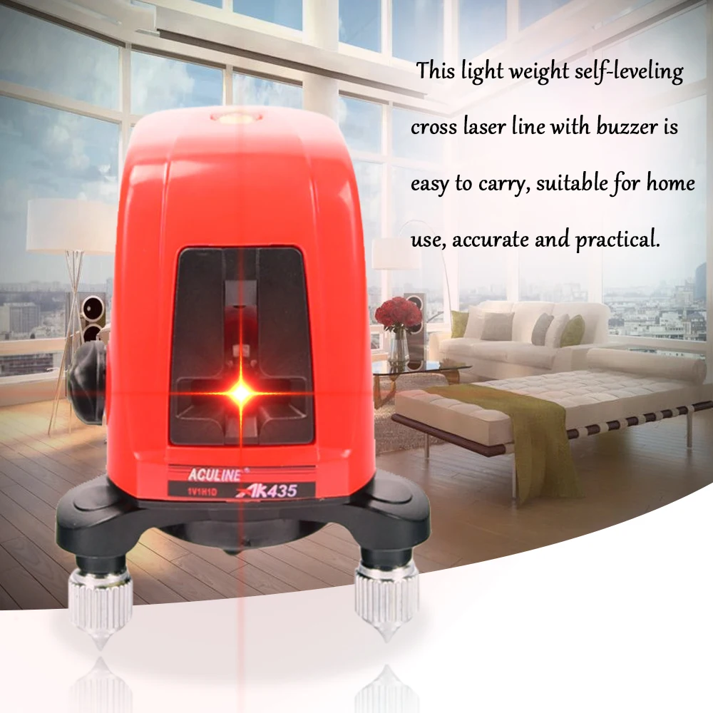 Red Laser Level 360 Self-Leveling Cross Laser Vertical Horizontal Laser Lines Leveling Construction Tools AK435 With Carry Bag
Red Laser Level 360 Self-Leveling Cross Laser Vertical Horizontal Laser Lines Leveling Construction Tools AK435 With Carry Bag