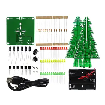 1pc 3D Christmas Tree LED DIY Kit Three-Dimensional Green LED Flash Circuit Kit Christmas Gift Electronic Fun Suite
1pc 3D Christmas Tree LED DIY Kit Three-Dimensional Green LED Flash Circuit Kit Christmas Gift Electronic Fun Suite