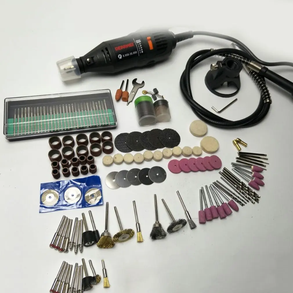 Grinder Portable 220V Electric Tools univrersal Mini Drill Chuck & Shield Dremel Rotary Tools for 3000 to 4000 Drill US EU