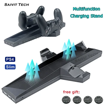 Multifunction PS4 Vertical Stand Dual Controller Charger Dock Station PS4 Slim Cooling Fan 3USB Chassis for SONY PS4&PS4 Slim
Multifunction PS4 Vertical Stand Dual Controller Charger Dock Station PS4 Slim Cooling Fan 3USB Chassis for SONY PS4&PS4 Slim