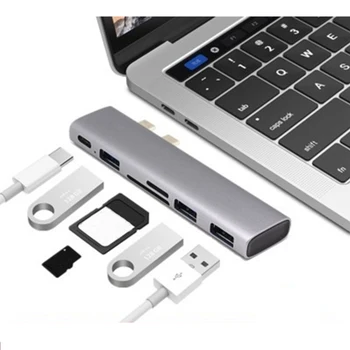 6 In 1 Universal Sharing Laptop TF Card Expander Aluminum Alloy Desktop PD Charging USB Hub Type C Data Transmission Adapter
6 In 1 Universal Sharing Laptop TF Card Expander Aluminum Alloy Desktop PD Charging USB Hub Type C Data Transmission Adapter