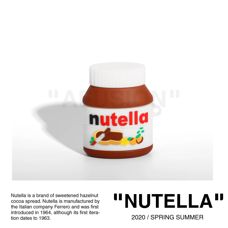 Soft Protective Silicone Case For Airpods 1/2 pro Nutella chocolate sauce gadget with keychain carabiner hook accessories
Soft Protective Silicone Case For Airpods 1/2 pro Nutella chocolate sauce gadget with keychain carabiner hook accessories