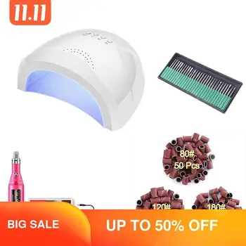 48w Nail Lamp Art Drill Bit Professional Equipment Suitable With Sandpaper Roll Polisher Heads Nail Dry UV Led Light HIAISB
48w Nail Lamp Art Drill Bit Professional Equipment Suitable With Sandpaper Roll Polisher Heads Nail Dry UV Led Light HIAISB